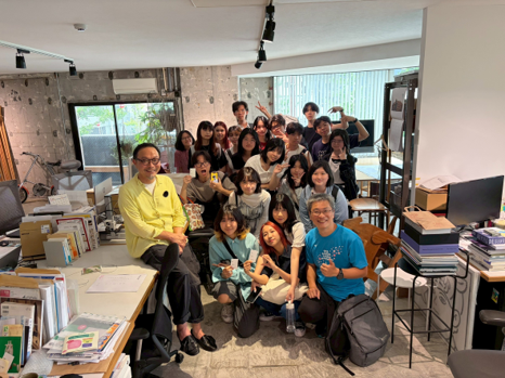 graf Design. A group photo capturing the delegation's industrial visit to the renowned design studio graf; Professor Shigeki Hattori is pictured on the far left.(Open new window/png file)Image